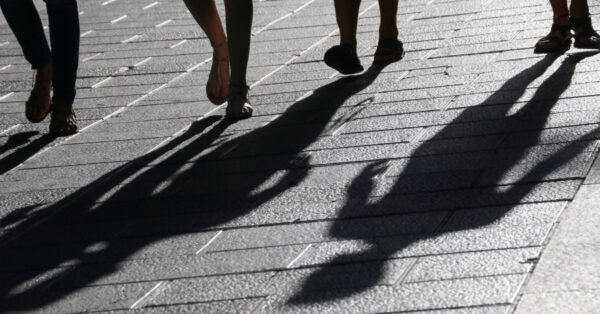 walk legs shadows